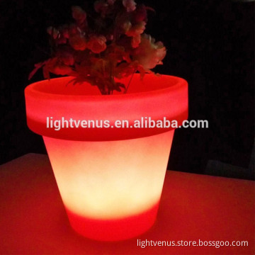 Glowing light up LED flower pot color changeable RGB Colors LED Planters Pot led vase decoration